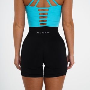 NVGTN Black Solid Pro Shorts